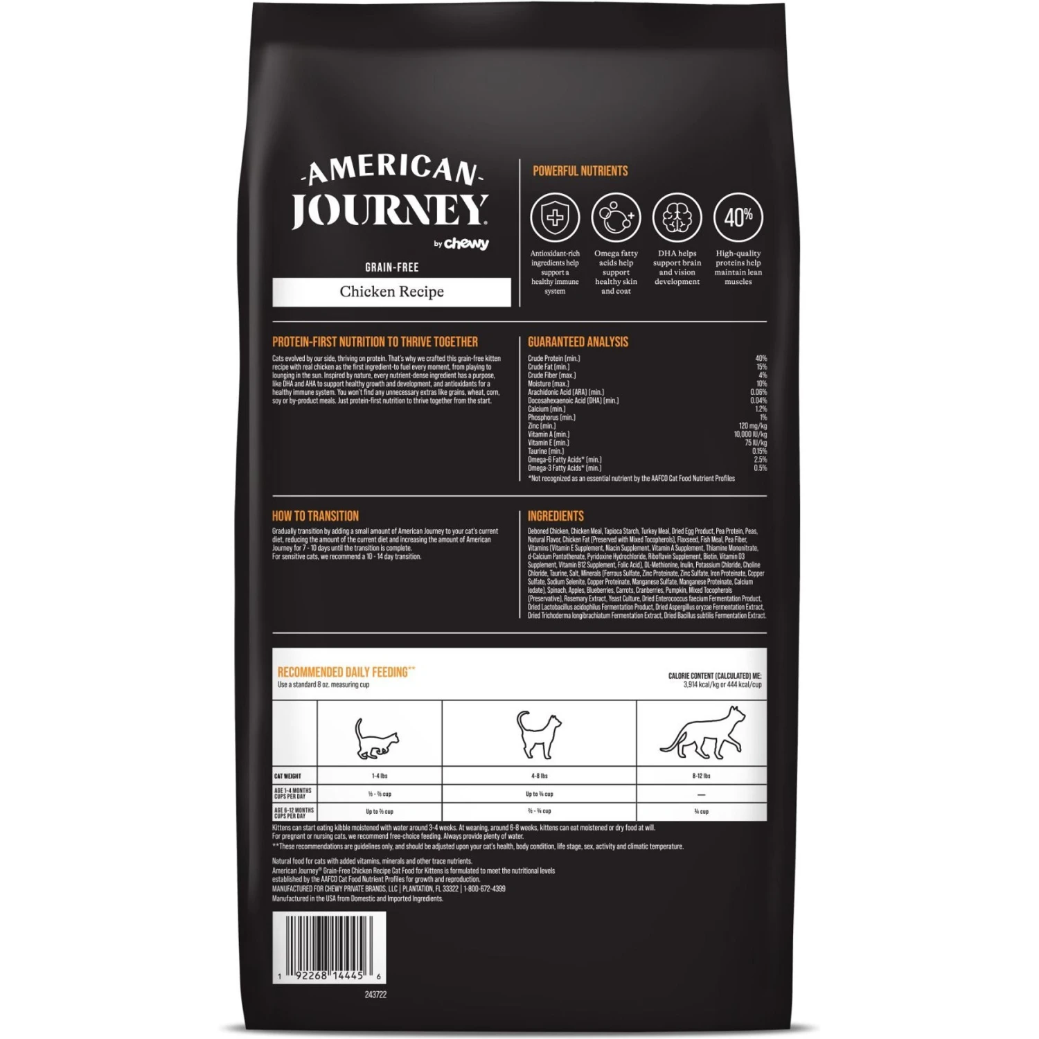 American Journey Kitten Chicken Recipe Grain-Free Dry Cat Food, 5-lb Bag & American Journey Kitten Minced Chicken Recipe in Gravy Grain-Free Canned Cat Food, 3-oz, Case Of 24 9 American Journey Kitten Chicken Recipe Grain-Free Dry Cat Food, 5-lb Bag & American Journey Kitten Minced Chicken Recipe in Gravy Grain-Free Canned Cat Food, 3-oz, Case Of 24 - Image 7