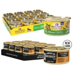 American Journey Minced Turkey Recipe In Gravy Grain-Free Canned Cat Food & Wellness Minced Turkey Entree Grain-Free Canned Cat Food