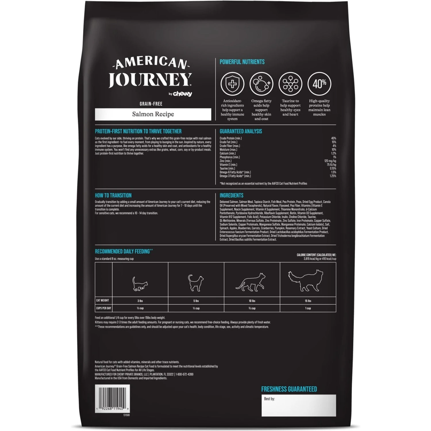 American Journey Salmon Recipe Grain-Free Dry Cat Food & American Journey 100% Chicken Freeze-Dried Grain-Free Cat Treats 5 American Journey Salmon Recipe Grain-Free Dry Cat Food & American Journey 100% Chicken Freeze-Dried Grain-Free Cat Treats - Image 3