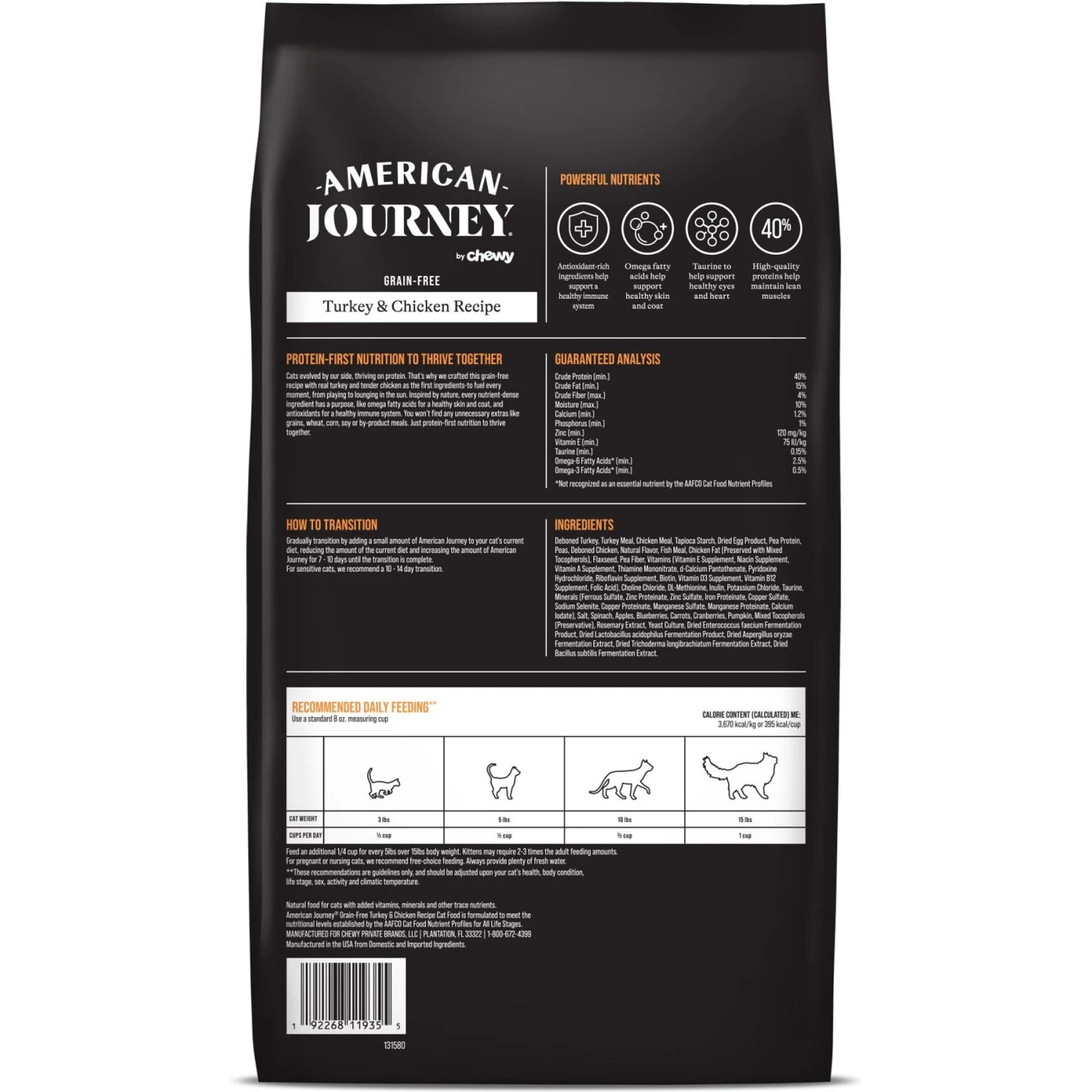 American Journey Turkey & Chicken Recipe Grain-Free Dry Cat Food & Blue Buffalo Wilderness Chicken Recipe Grain-Free Dry Cat Food 5 American Journey Turkey & Chicken Recipe Grain-Free Dry Cat Food & Blue Buffalo Wilderness Chicken Recipe Grain-Free Dry Cat Food - Image 3