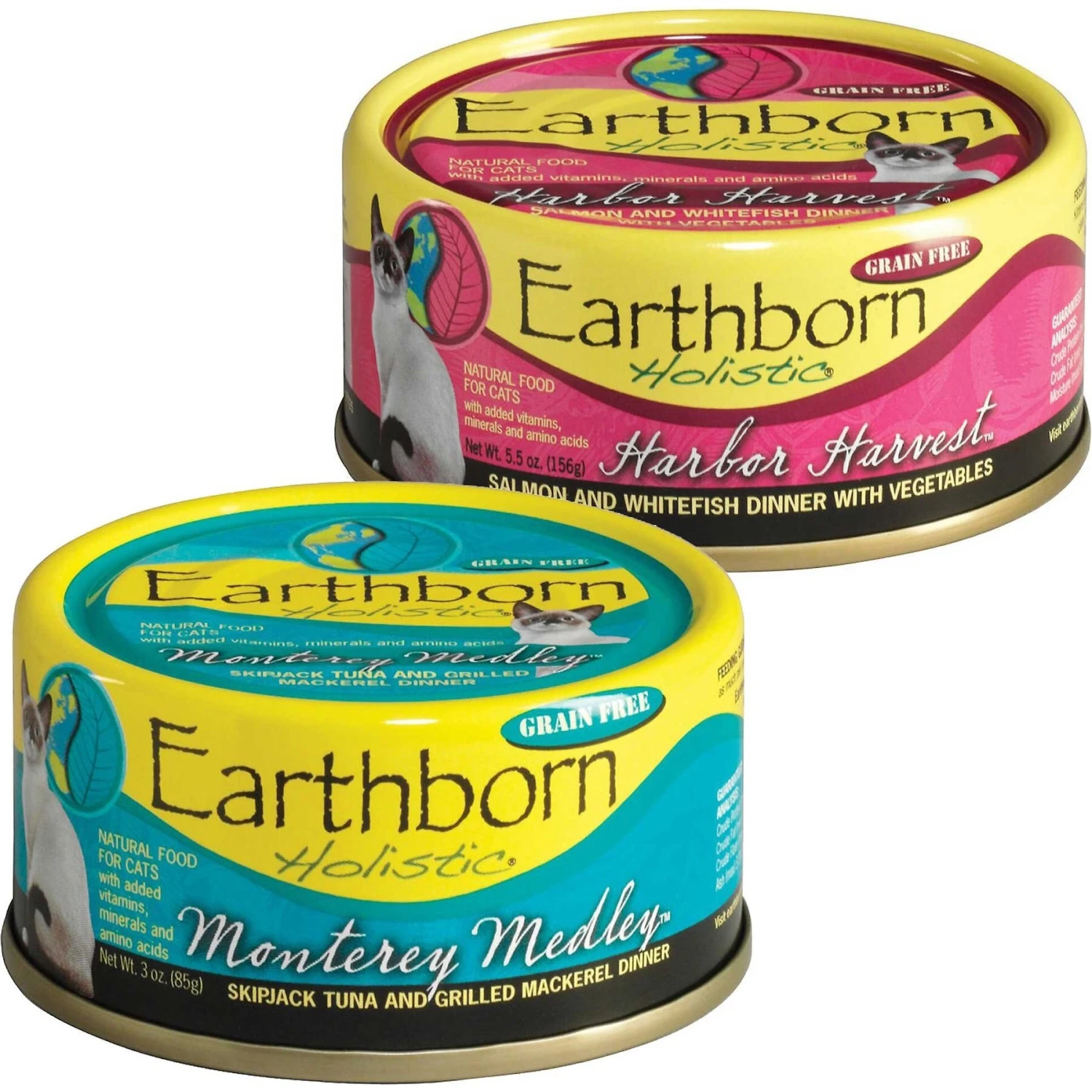 Earthborn Holistic Monterey Medley Grain-Free Natural Canned Cat & Kitten Food & Earthborn Holistic Harbor Harvest Grain-Free Natural Canned Cat & Kitten Food 3 Earthborn Holistic Monterey Medley Grain-Free Natural Canned Cat & Kitten Food & Earthborn Holistic Harbor Harvest Grain-Free Natural Canned Cat & Kitten Food