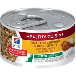 Hill's Science Diet Kitten Healthy Cuisine Tender Chicken & Rice Medley Canned Cat Food & Hill's Science Diet Indoor Kitten Dry Cat Food -Blue Buffalo Shop 298098 PT1. AC SS1800 V1693256185