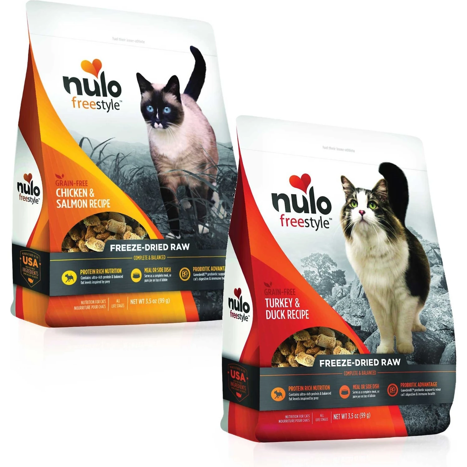 Nulo FreeStyle Chicken & Salmon Recipe Freeze-Dried Raw Cat Food & Nulo FreeStyle Turkey & Duck Recipe Freeze-Dried Raw Cat Food 3 Nulo FreeStyle Chicken & Salmon Recipe Freeze-Dried Raw Cat Food & Nulo FreeStyle Turkey & Duck Recipe Freeze-Dried Raw Cat Food