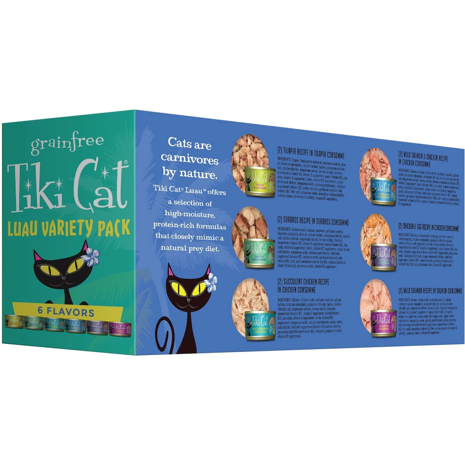 Tiki Cat Luau Variety Pack Grain-Free Canned Cat Food & Tiki Cat After Dark Variety Pack Canned Cat Food 5 Tiki Cat Luau Variety Pack Grain-Free Canned Cat Food & Tiki Cat After Dark Variety Pack Canned Cat Food - Image 3