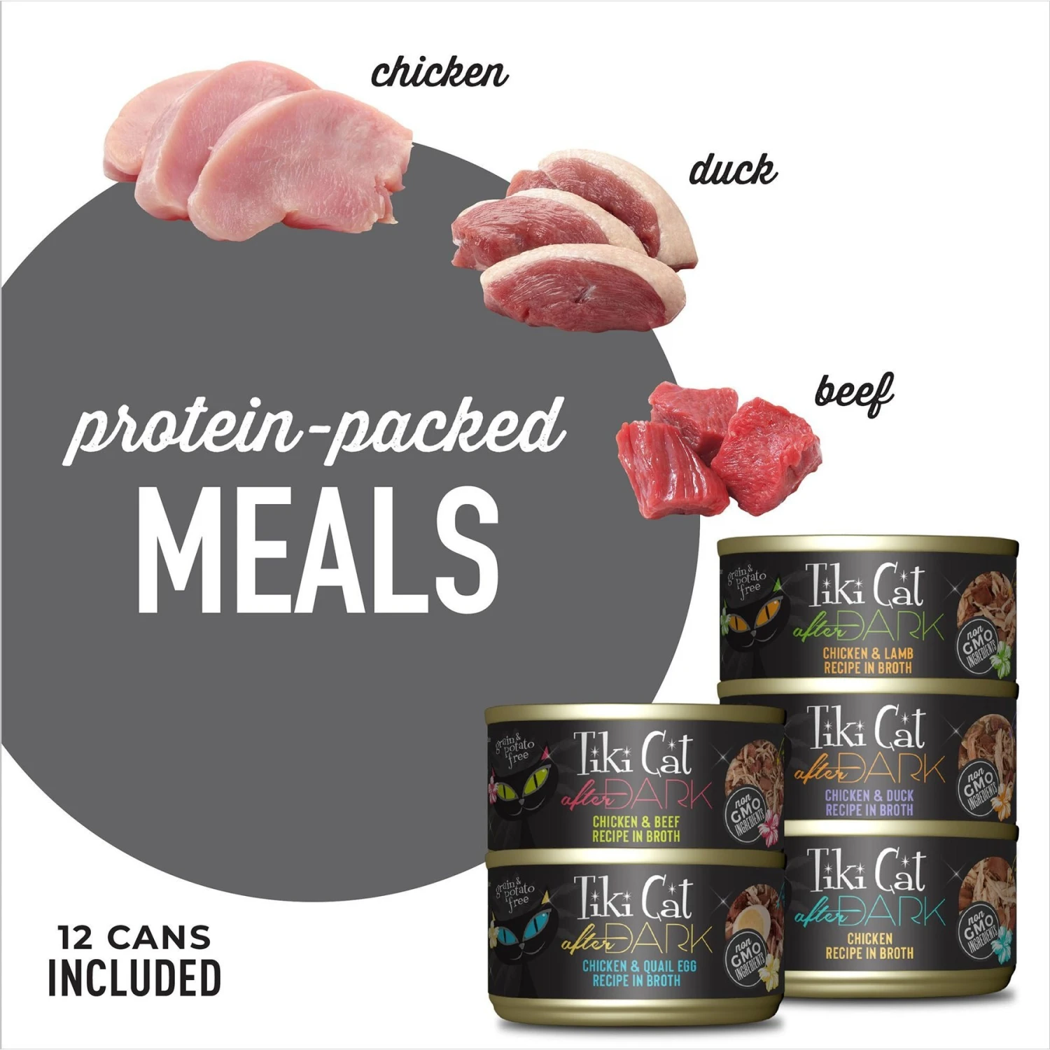 Tiki Cat Luau Variety Pack Grain-Free Canned Cat Food & Tiki Cat After Dark Variety Pack Canned Cat Food 10 Tiki Cat Luau Variety Pack Grain-Free Canned Cat Food & Tiki Cat After Dark Variety Pack Canned Cat Food - Image 8