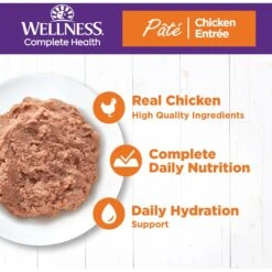 Wellness Complete Health Pate Chicken Entree Grain-Free Natural Canned Cat Food & Wellness Complete Health Natural Grain-Free Salmon & Herring Dry Cat Food -Blue Buffalo Shop 298668 PT7. AC SS1800 V1621991240