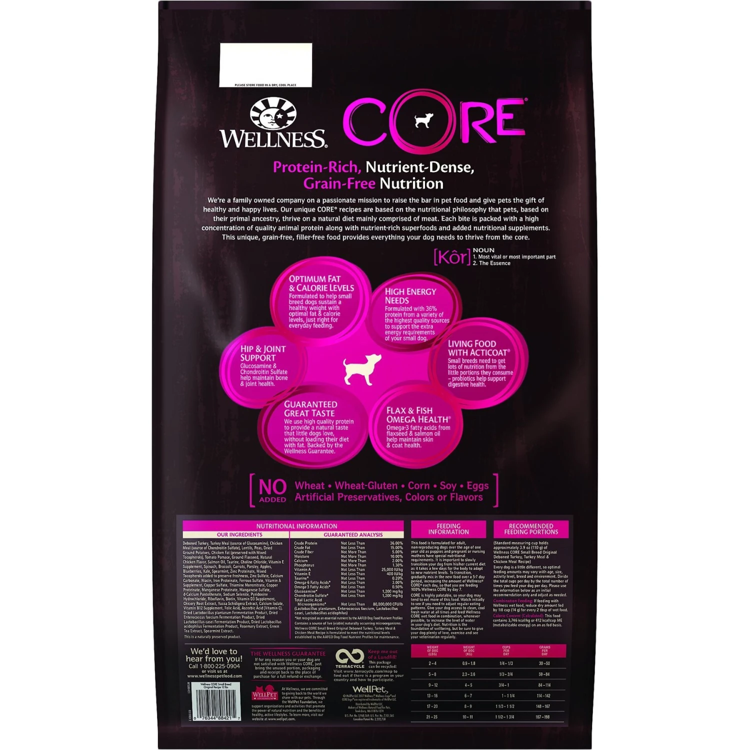 Wellness CORE Grain-Free Small Breed Turkey & Chicken Recipe Dry Dog Food & Wellness CORE Healthy Joints Beef Grain-Free Crunchy Dog Treats 4 Wellness CORE Grain-Free Small Breed Turkey & Chicken Recipe Dry Dog Food & Wellness CORE Healthy Joints Beef Grain-Free Crunchy Dog Treats - Image 2