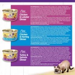Wellness Seafood Pate Favorites Canned Cat Food, 3-oz, Case Of 24 & Wellness CORE Signature Selects Flaked Skipjack Tuna & Wild Salmon Entree In Broth Grain-Free Canned Cat Food -Blue Buffalo Shop 298732 PT6. AC SS1800 V1621984075