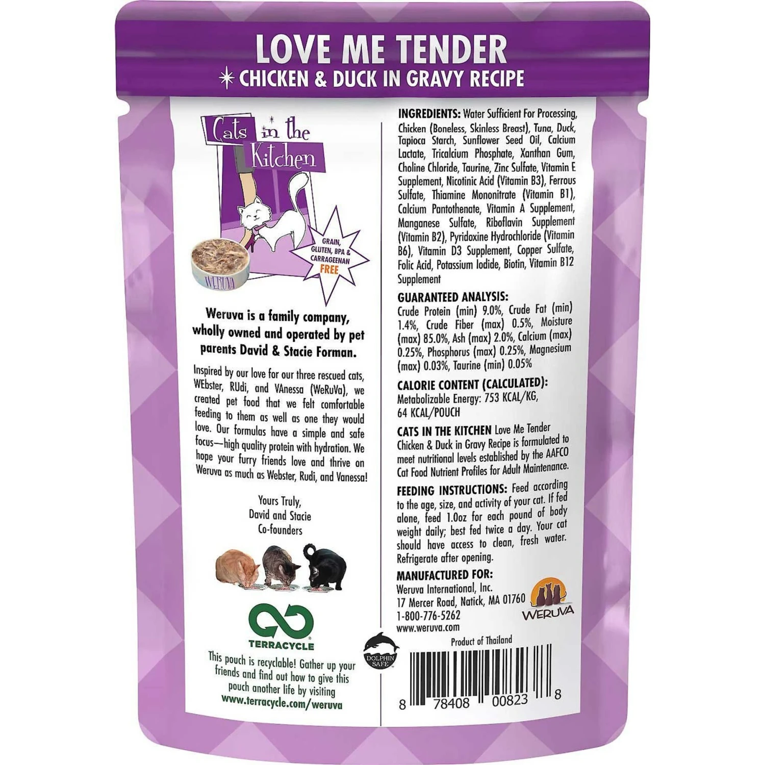 Weruva Cats In The Kitchen Love Me Tender Chicken & Duck Recipe Grain-Free Cat Food Pouches & Weruva Cats In The Kitchen Pantry Party Variety Pack Grain-Free Cat Food, 3-oz Pouch, Case Of 12 5 Weruva Cats In The Kitchen Love Me Tender Chicken & Duck Recipe Grain-Free Cat Food Pouches & Weruva Cats In The Kitchen Pantry Party Variety Pack Grain-Free Cat Food, 3-oz Pouch, Case Of 12 - Image 3