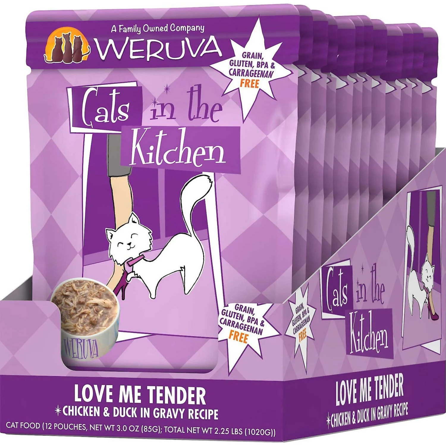 Weruva Cats In The Kitchen Love Me Tender Chicken & Duck Recipe Grain-Free Cat Food Pouches & Weruva Cats In The Kitchen Pantry Party Variety Pack Grain-Free Cat Food, 3-oz Pouch, Case Of 12 6 Weruva Cats In The Kitchen Love Me Tender Chicken & Duck Recipe Grain-Free Cat Food Pouches & Weruva Cats In The Kitchen Pantry Party Variety Pack Grain-Free Cat Food, 3-oz Pouch, Case Of 12 - Image 4