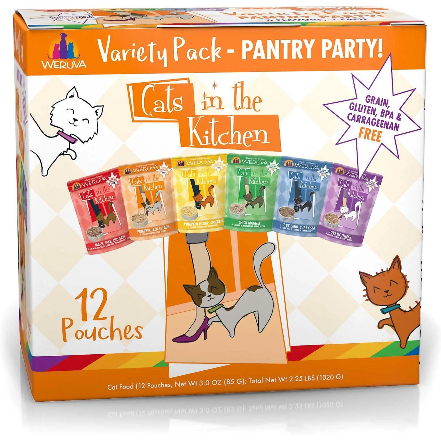 Weruva Cats In The Kitchen Love Me Tender Chicken & Duck Recipe Grain-Free Cat Food Pouches & Weruva Cats In The Kitchen Pantry Party Variety Pack Grain-Free Cat Food, 3-oz Pouch, Case Of 12 7 Weruva Cats In The Kitchen Love Me Tender Chicken & Duck Recipe Grain-Free Cat Food Pouches & Weruva Cats In The Kitchen Pantry Party Variety Pack Grain-Free Cat Food, 3-oz Pouch, Case Of 12 - Image 5