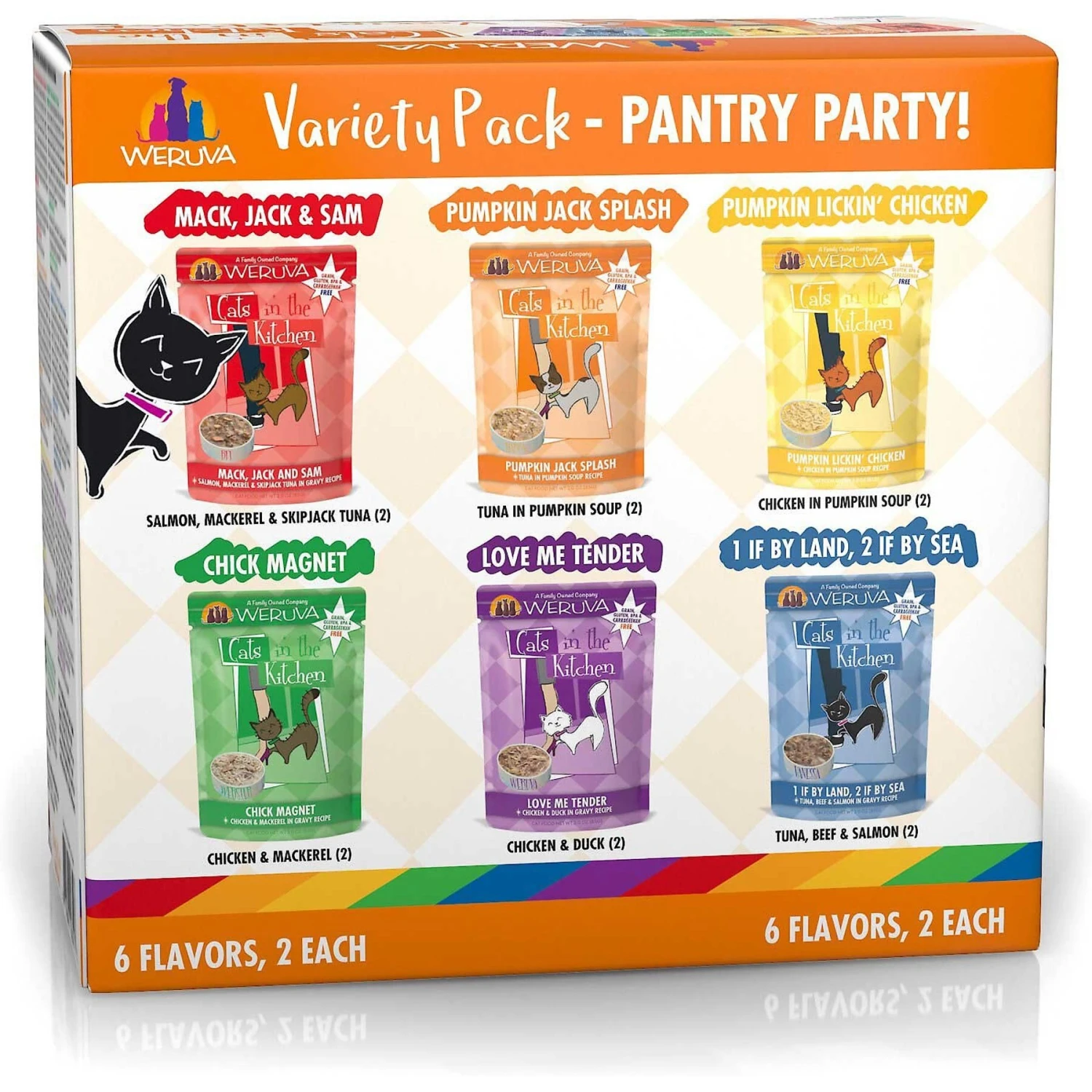 Weruva Cats In The Kitchen Love Me Tender Chicken & Duck Recipe Grain-Free Cat Food Pouches & Weruva Cats In The Kitchen Pantry Party Variety Pack Grain-Free Cat Food, 3-oz Pouch, Case Of 12 8 Weruva Cats In The Kitchen Love Me Tender Chicken & Duck Recipe Grain-Free Cat Food Pouches & Weruva Cats In The Kitchen Pantry Party Variety Pack Grain-Free Cat Food, 3-oz Pouch, Case Of 12 - Image 6