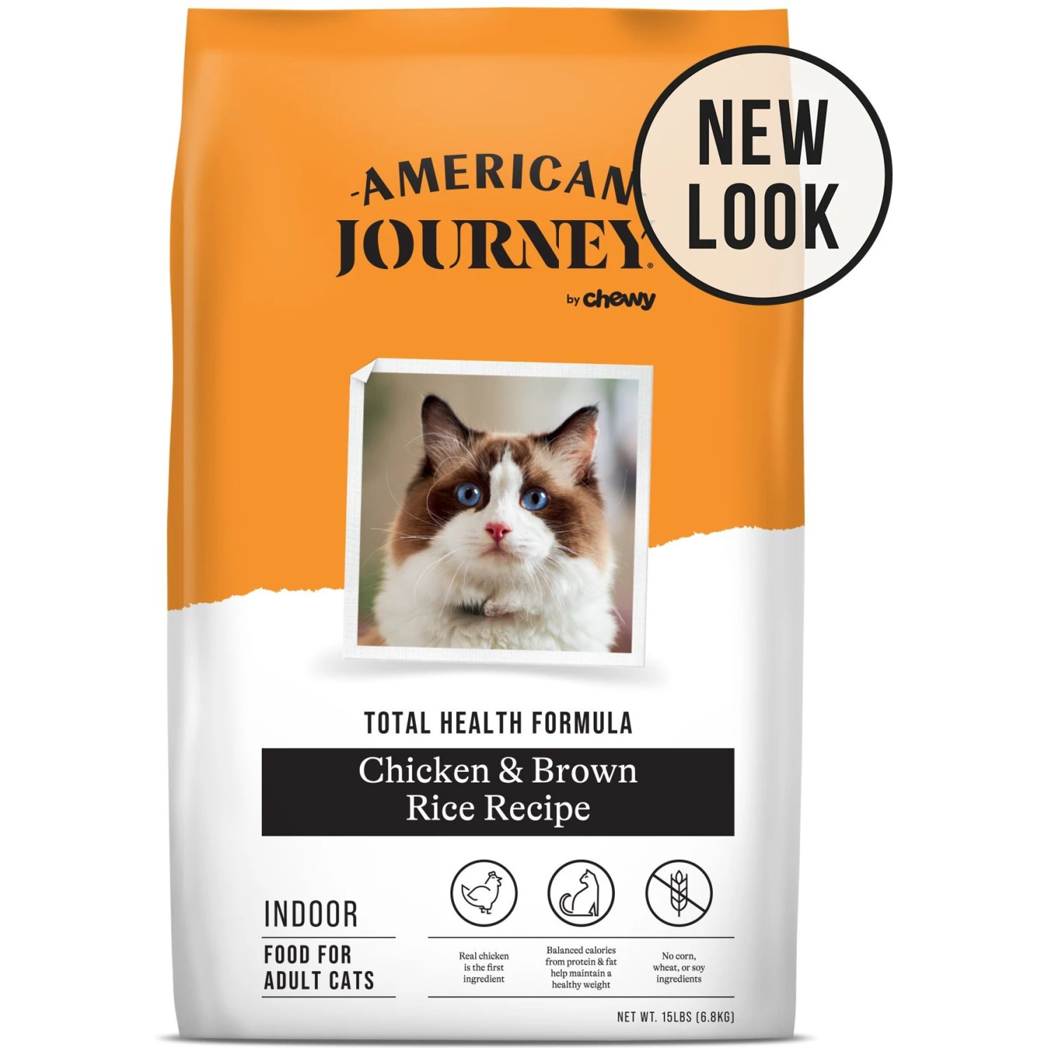 American Journey Indoor Cat Total Health Formula Chicken & Brown Rice Recipe Dry Cat Food, 15lb Bag 3 American Journey Indoor Cat Total Health Formula Chicken & Brown Rice Recipe Dry Cat Food, 15lb Bag