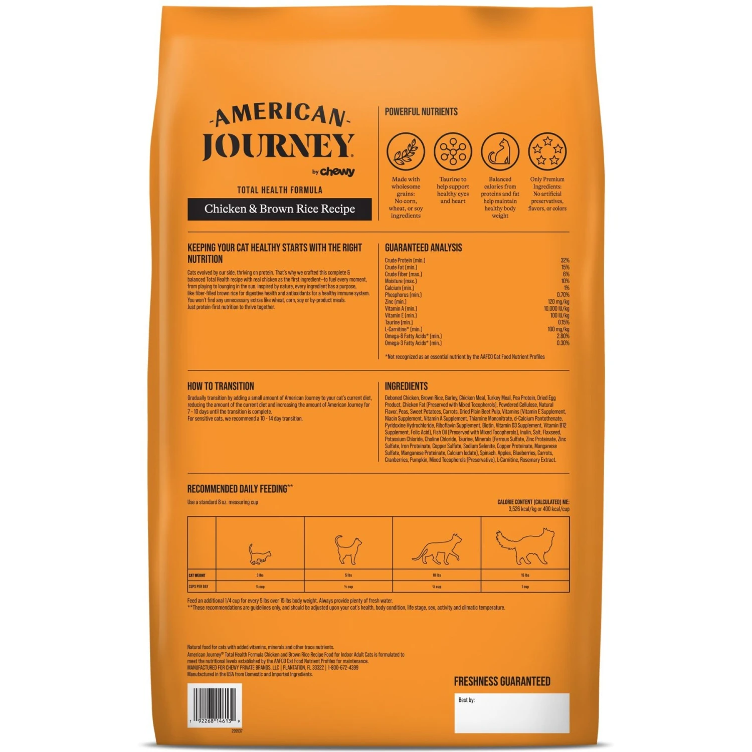 American Journey Indoor Cat Total Health Formula Chicken & Brown Rice Recipe Dry Cat Food, 15lb Bag 5 American Journey Indoor Cat Total Health Formula Chicken & Brown Rice Recipe Dry Cat Food, 15lb Bag - Image 3
