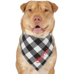 Frisco Buffalo Check Embroidered Personalized Dog & Cat Bandana -Blue Buffalo Shop 301162 PT6. AC SS1800 V1628536015
