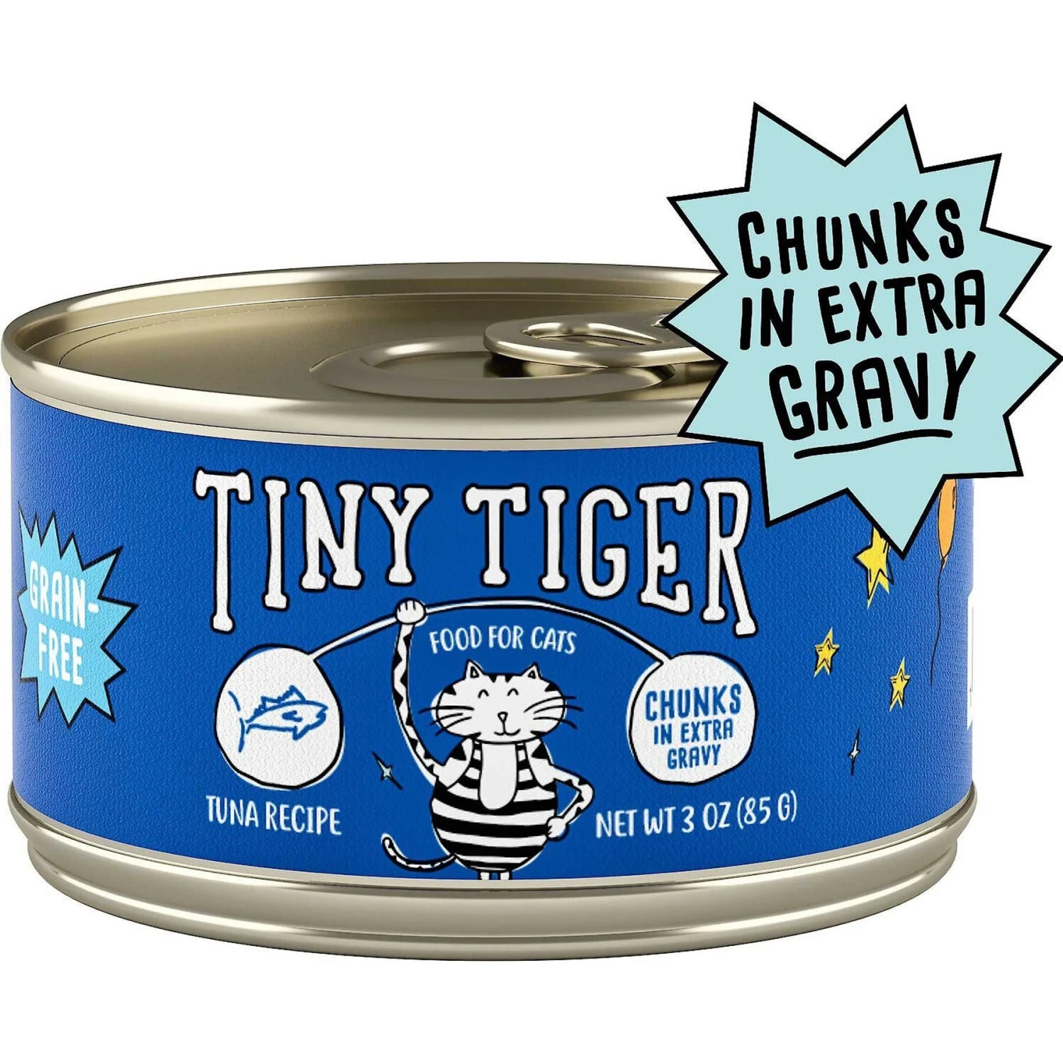 Tiny Tiger Chunks In EXTRA Gravy Tuna Recipe Grain-Free Canned Cat Food & Tiny Tiger Tuna Tidbits Flavor Filled Cat Treats 4 Tiny Tiger Chunks In EXTRA Gravy Tuna Recipe Grain-Free Canned Cat Food & Tiny Tiger Tuna Tidbits Flavor Filled Cat Treats - Image 2