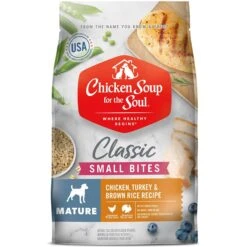 Chicken Soup For The Soul Small Bites Chicken, Turkey & Brown Rice Recipe Mature Dry Dog Food
