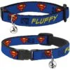Buckle-Down DC Comics Superman Shield Personalized Breakaway Cat Collar With Bell -Blue Buffalo Shop 306375 MAIN. AC SS1800 V1625253504