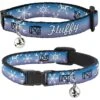Buckle-Down Disney Frozen II Snowflakes Personalized Breakaway Cat Collar With Bell -Blue Buffalo Shop 306383 MAIN. AC SS1800 V1625249287