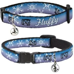 Buckle-Down Disney Frozen II Snowflakes Personalized Breakaway Cat Collar With Bell
