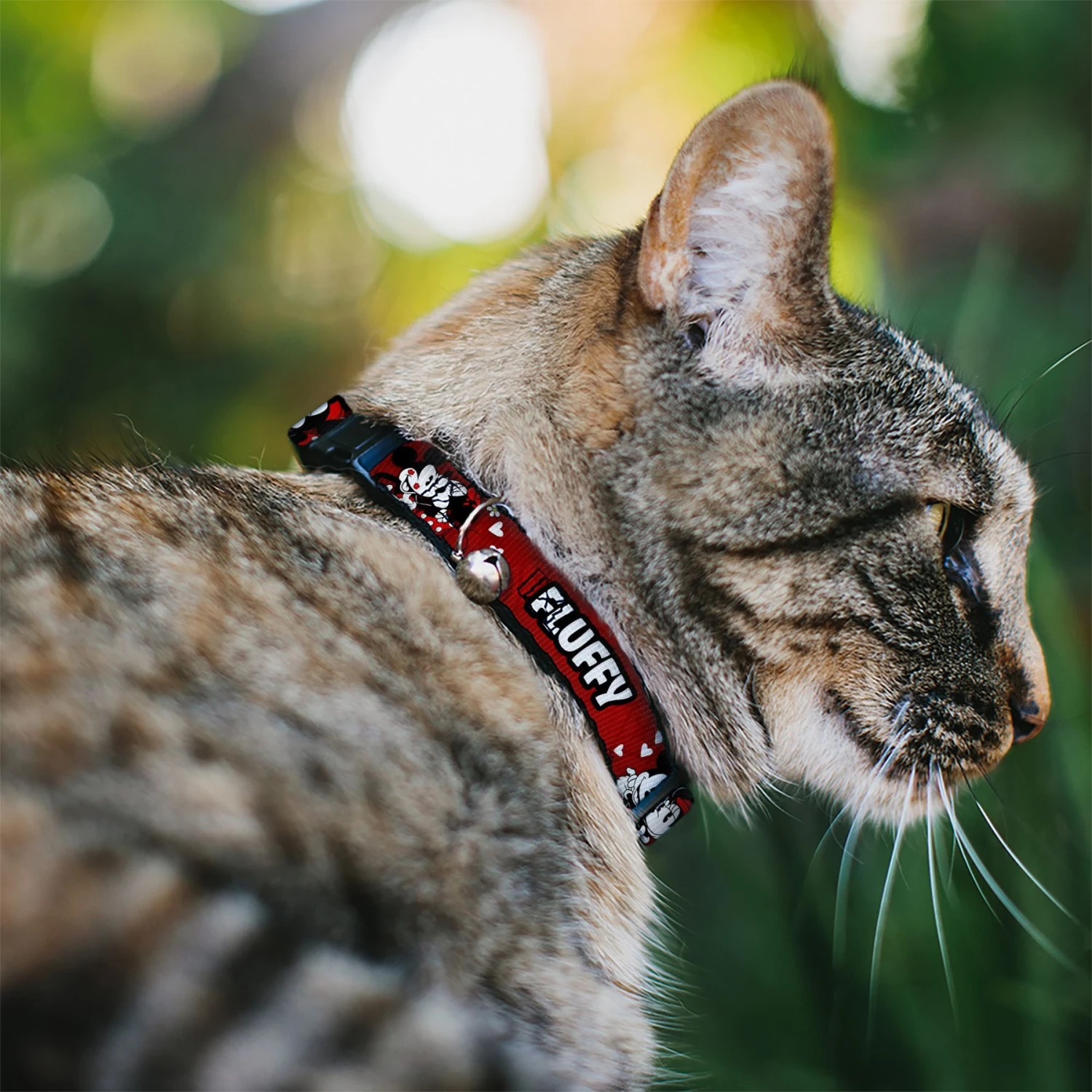 Buckle-Down Disney Mickey & Minnie Hugs & Kisses Poses Personalized Breakaway Cat Collar With Bell 4 Buckle-Down Disney Mickey & Minnie Hugs & Kisses Poses Personalized Breakaway Cat Collar With Bell - Image 2