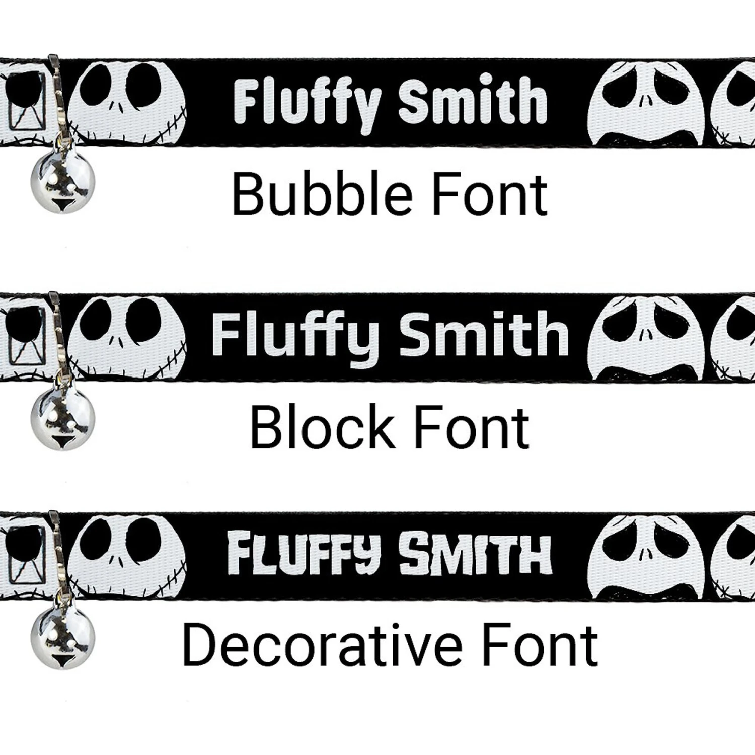 Buckle-Down Disney Nightmare Before Christmas 7 Personalized Breakaway Cat Collar With Bell 4 Buckle-Down Disney Nightmare Before Christmas 7 Personalized Breakaway Cat Collar With Bell - Image 2