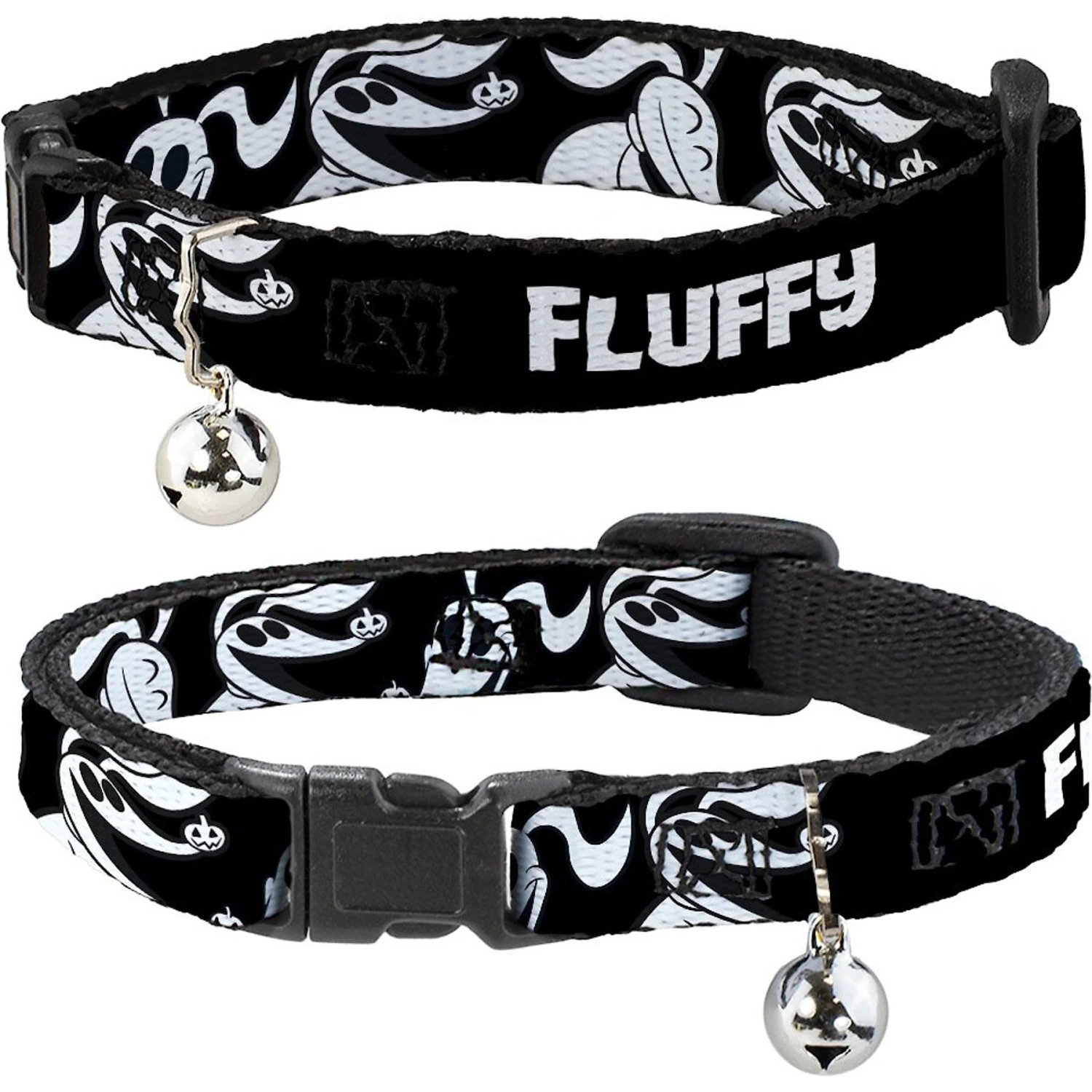 Buckle-Down Disney Nightmare Before Christmas Zero Expressions Personalized Breakaway Cat Collar With Bell 3 Buckle-Down Disney Nightmare Before Christmas Zero Expressions Personalized Breakaway Cat Collar With Bell