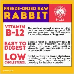 HOLI Rabbit Protein Pack Grain-Free Freeze-Dried Dog Food Topper -Blue Buffalo Shop 308505 PT5. AC SS1800 V1693947906