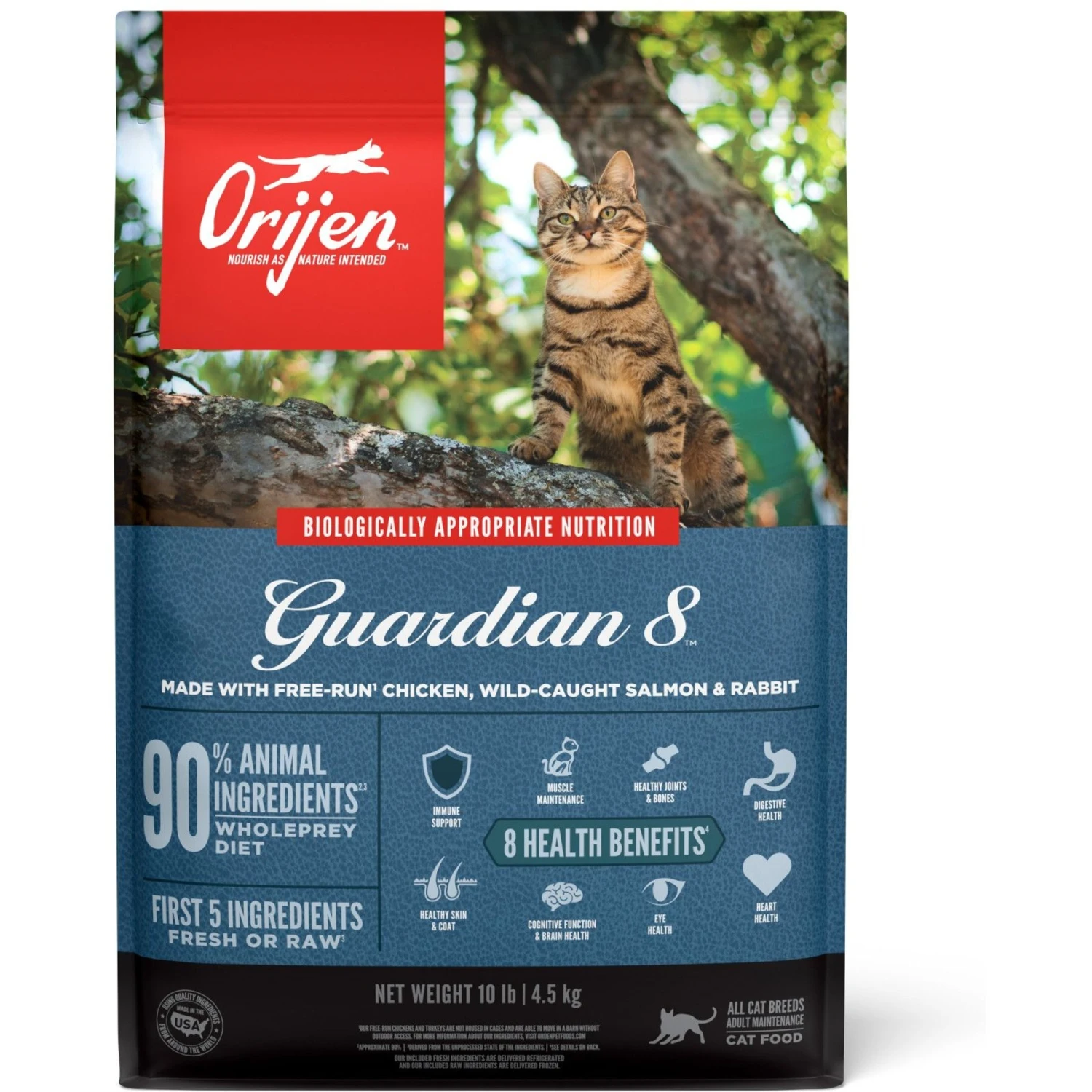 ORIJEN Guardian 8 Free Run Chicken, Wild Caught Salmon & Rabbit Adult Grain-Free Dry Cat Food 3 ORIJEN Guardian 8 Free Run Chicken, Wild Caught Salmon & Rabbit Adult Grain-Free Dry Cat Food