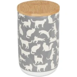 Bone Dry Ceramic Meow Cat Treat Canister