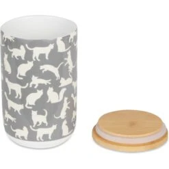 Bone Dry Ceramic Meow Cat Treat Canister -Blue Buffalo Shop 313400 PT3. AC SS1800 V1631762096