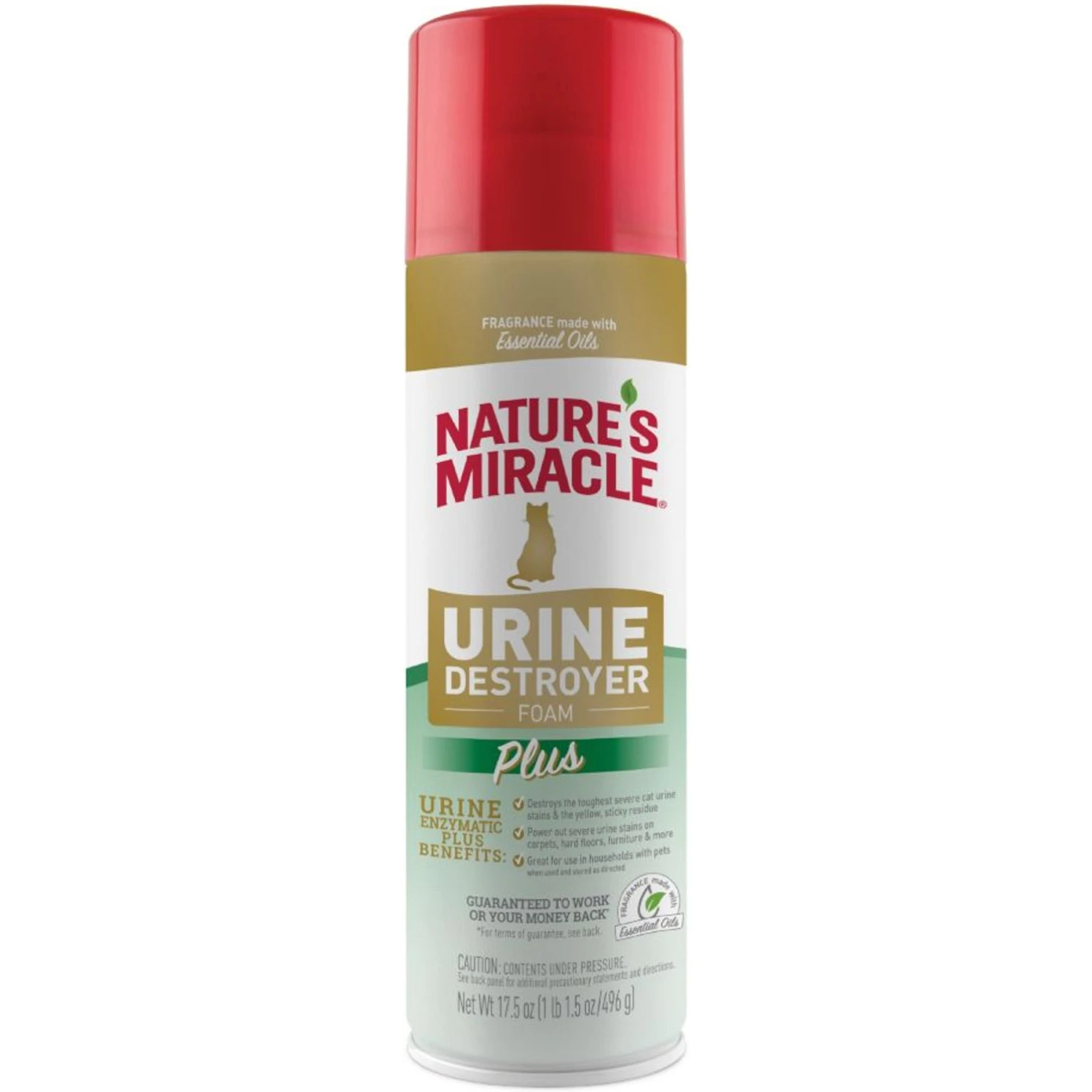 Nature's Miracle Cat Urine Destroyer Plus Enzymatic Stain Remover Foam Aerosol Spray, 17.5-oz Bottle 3 Nature's Miracle Cat Urine Destroyer Plus Enzymatic Stain Remover Foam Aerosol Spray, 17.5-oz Bottle
