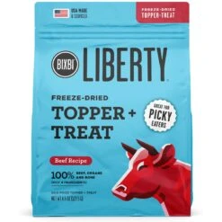 BIXBI Liberty Beef Recipe Freeze-Dried Dog Topper & Treat, 4.5-oz Bag