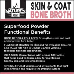 Nature's Diet Skin & Coat Bone Broth Dry Dog & Cat Food Topping, 6-oz Jar -Blue Buffalo Shop 318149 PT6. AC SS1800 V1628807521