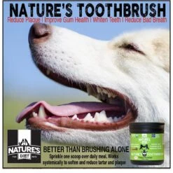 Nature's Diet Toothbrush Systemic Plaque Remover Dry Dog Food Topping, 14.8-oz Jar -Blue Buffalo Shop 318153 PT7. AC SS1800 V1628804167