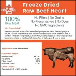 Nature's Diet Beef Heart Raw Freeze-Dried Dog Treats, 4-oz Pouch -Blue Buffalo Shop 318155 PT2. AC SS1800 V1628806643