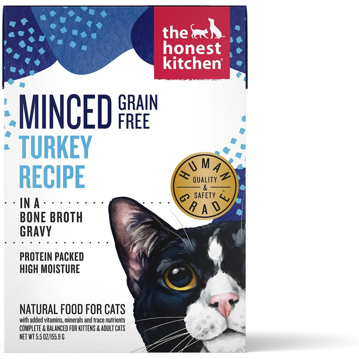 The Honest Kitchen Grain-Free Minced Turkey In Bone Broth Gravy Wet Cat Food, 5.5-oz, Case Of 12 3 The Honest Kitchen Grain-Free Minced Turkey In Bone Broth Gravy Wet Cat Food, 5.5-oz, Case Of 12