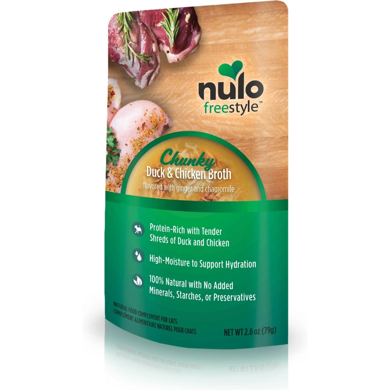 Nulo FreeStyle Chunky Duck & Chicken Broth Wet Cat Food, 2.8-oz Pouch, Case Of 24 3 Nulo FreeStyle Chunky Duck & Chicken Broth Wet Cat Food, 2.8-oz Pouch, Case Of 24