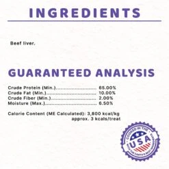 Halo Liv-A-Littles Beef Liver Protein Freeze-Dried Dog & Cat Treats, 3-oz Bag -Blue Buffalo Shop 329479 PT7. AC SS1800 V1631598085