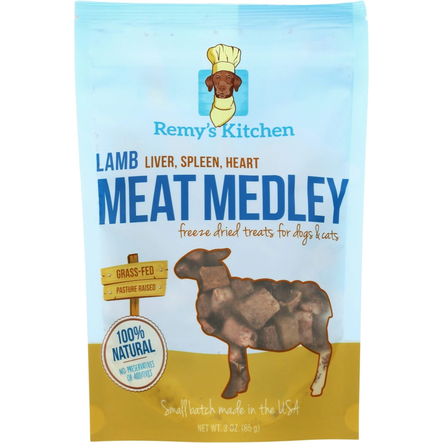Remy's Kitchen Lamb Liver, Spleen, Heart Meat Medley Freeze-Dried Dog & Cat Treats, 3-oz Bag 3 Remy's Kitchen Lamb Liver, Spleen, Heart Meat Medley Freeze-Dried Dog & Cat Treats, 3-oz Bag