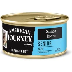 American Journey Senior Pate Salmon Recipe Canned Cat Food, 3-oz Can, Case Of 24