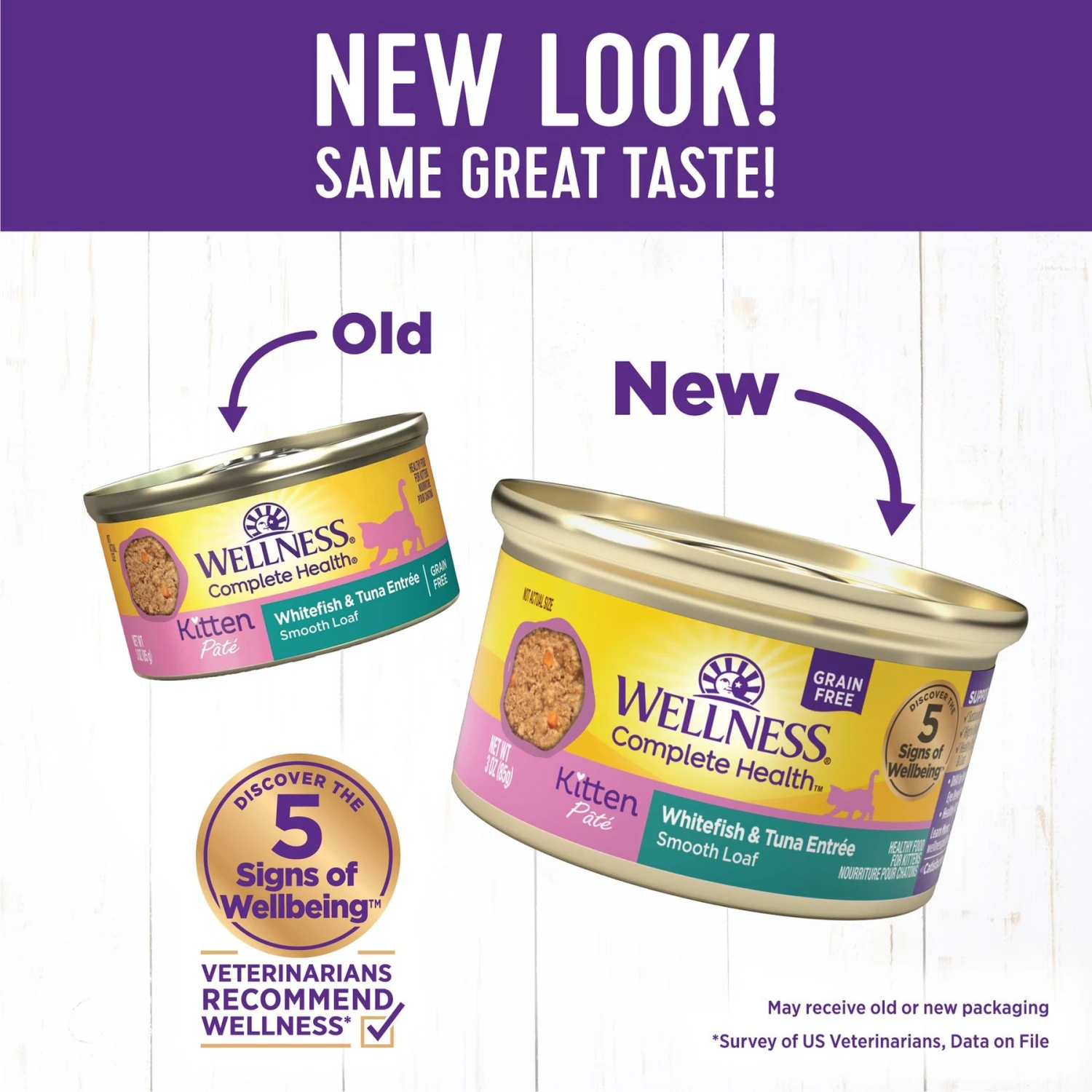 Wellness Complete Health Kitten Whitefish & Tuna Formula Grain-Free Canned Cat Food, Case Of 24 4 Wellness Complete Health Kitten Whitefish & Tuna Formula Grain-Free Canned Cat Food, Case Of 24 - Image 2