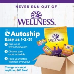 Wellness Complete Health Kitten Variety Pack Grain-Free Canned Cat Food, 3-oz, Case Of 12 19 Wellness Complete Health Kitten Variety Pack Grain-Free Canned Cat Food, 3-oz, Case Of 12 -Blue Buffalo Shop 333302 PT8. AC SS1800 V1636755132