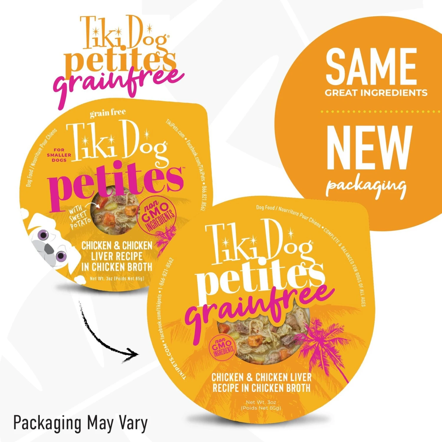 Tiki Dog Aloha Petites Chicken & Chicken Liver Recipe In Chicken Broth Wet Dog Food, 3-oz Cup, Case Of 4 4 Tiki Dog Aloha Petites Chicken & Chicken Liver Recipe In Chicken Broth Wet Dog Food, 3-oz Cup, Case Of 4 - Image 2