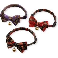 Necoichi Gilded Gold Bow Tie Breakaway Cat Collar -Blue Buffalo Shop 335341 PT7. AC SS1800 V1643668339
