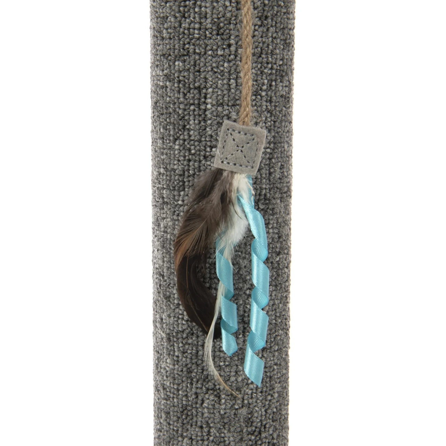 SmartyKat Simply Scratch Carpet Cat Scratch Post With Feather Cat Toy 5 SmartyKat Simply Scratch Carpet Cat Scratch Post With Feather Cat Toy - Image 3