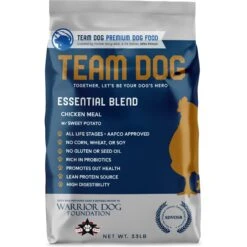 Team Dog Chicken Meal & Sweet Potato 26/20 Essential Blend Premium Dry Dog Food, 33-lb Bag