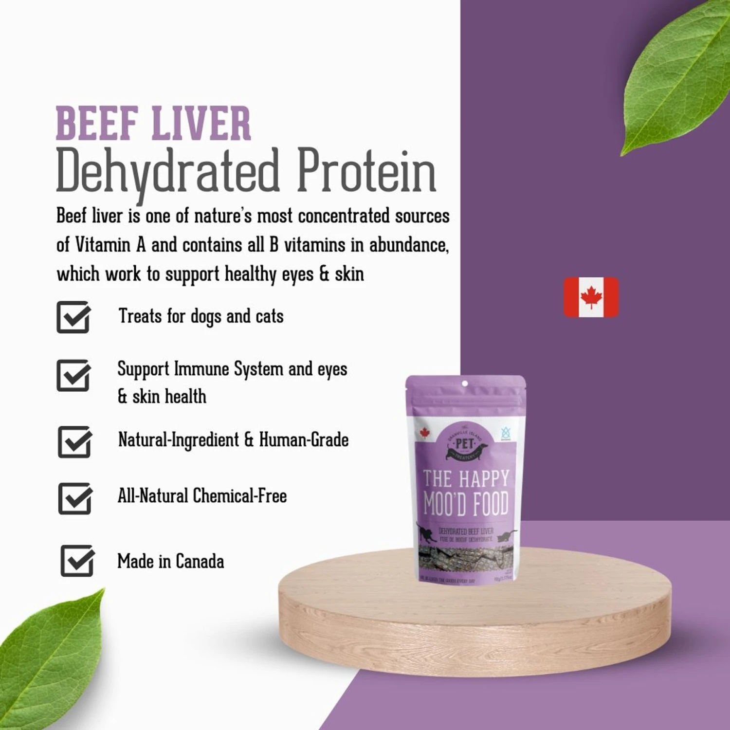 The Granville Island Pet Treatery The Happy Moo'D Food Dehydrated Beef Liver Dog & Cat Treats, 3.17-oz Bag 6 The Granville Island Pet Treatery The Happy Moo'D Food Dehydrated Beef Liver Dog & Cat Treats, 3.17-oz Bag - Image 4