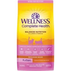 Wellness Complete Health Kitten Deboned Chicken, Chicken Meal & Rice Dry Cat Food, 5-lb Bag