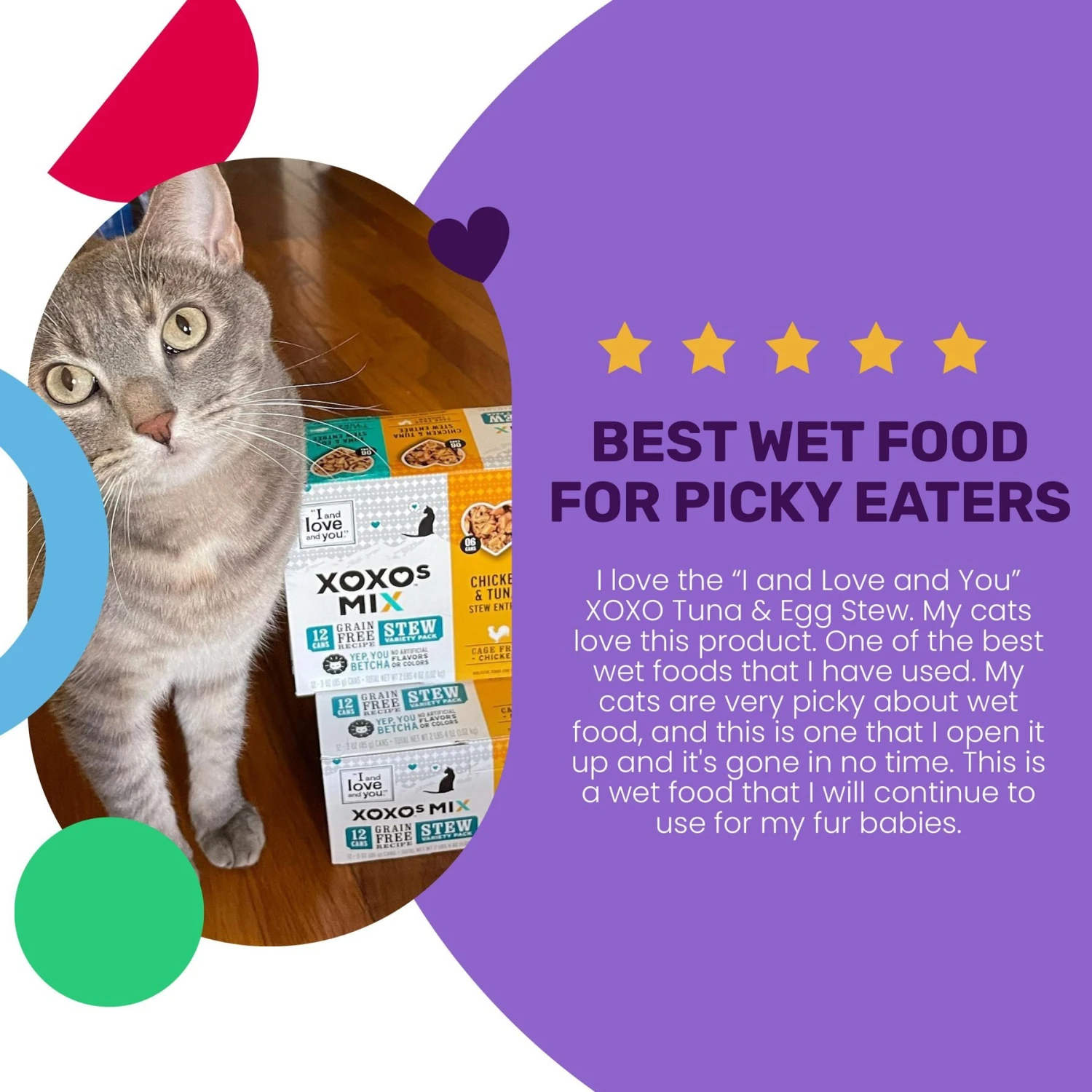 I And Love And You XOXO Tuna & Egg Stew Grain-Free Canned Cat Food, 3-oz Can, Case Of 24 6 I And Love And You XOXO Tuna & Egg Stew Grain-Free Canned Cat Food, 3-oz Can, Case Of 24 - Image 4